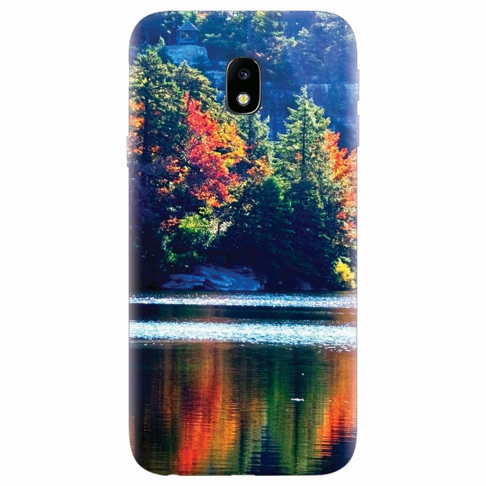 Husa silicon pentru Samsung Galaxy J7 Pro 2017, Lake Minnewaska Autumn