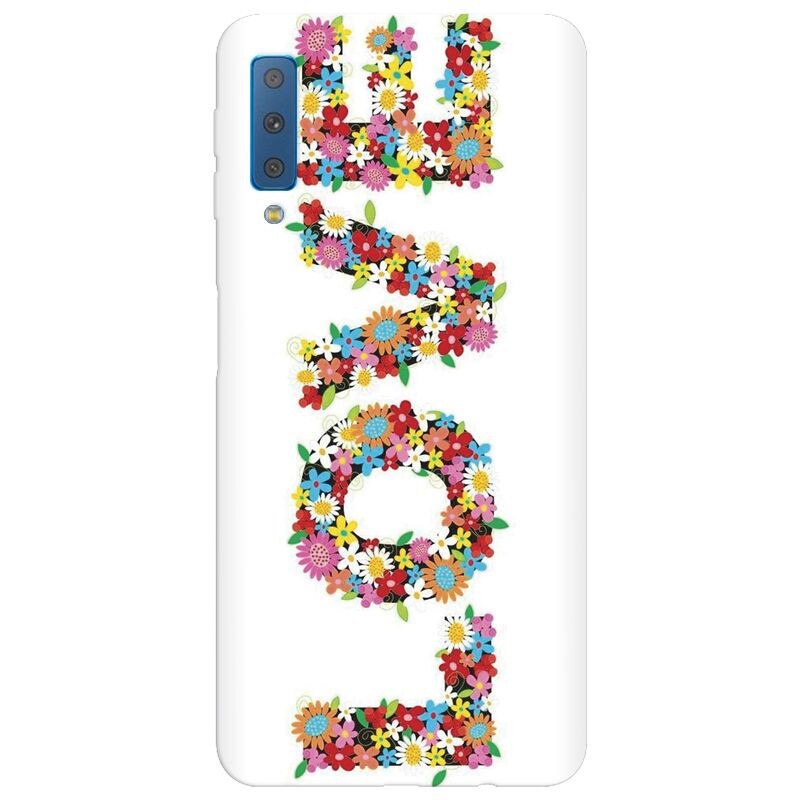 Husa silicon pentru Samsung Galaxy A7 2018, Love Made By Flowers