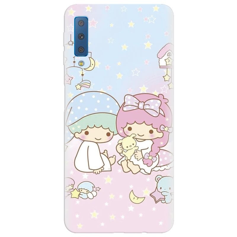 Husa silicon pentru Samsung Galaxy A7 2018, Little Twins