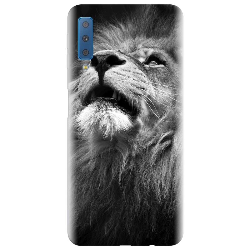 Husa silicon pentru Samsung Galaxy A7 2018, Majestic Lion Portrait