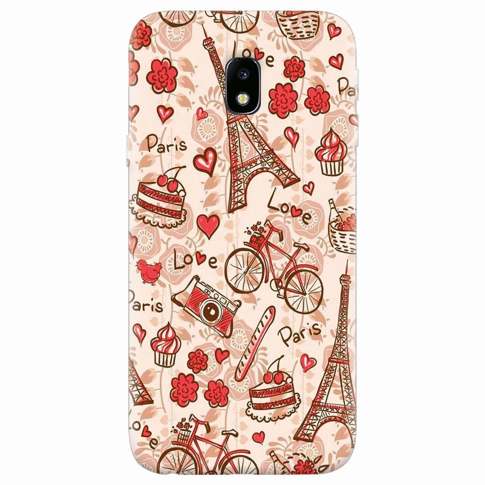Husa silicon pentru Samsung Galaxy J7 2017, Paris Love