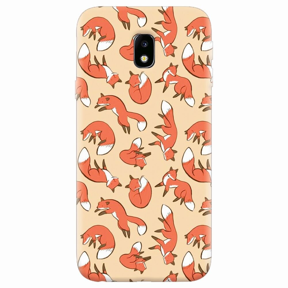 Husa silicon pentru Samsung Galaxy J7 2017, Red Foxes
