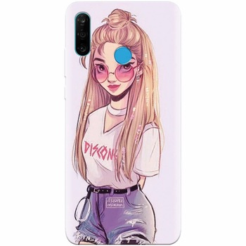 Husa silicon pentru Huawei P30 Lite, Girl Look Husa silicon pentru Huawei P30 Lite, Girl Look