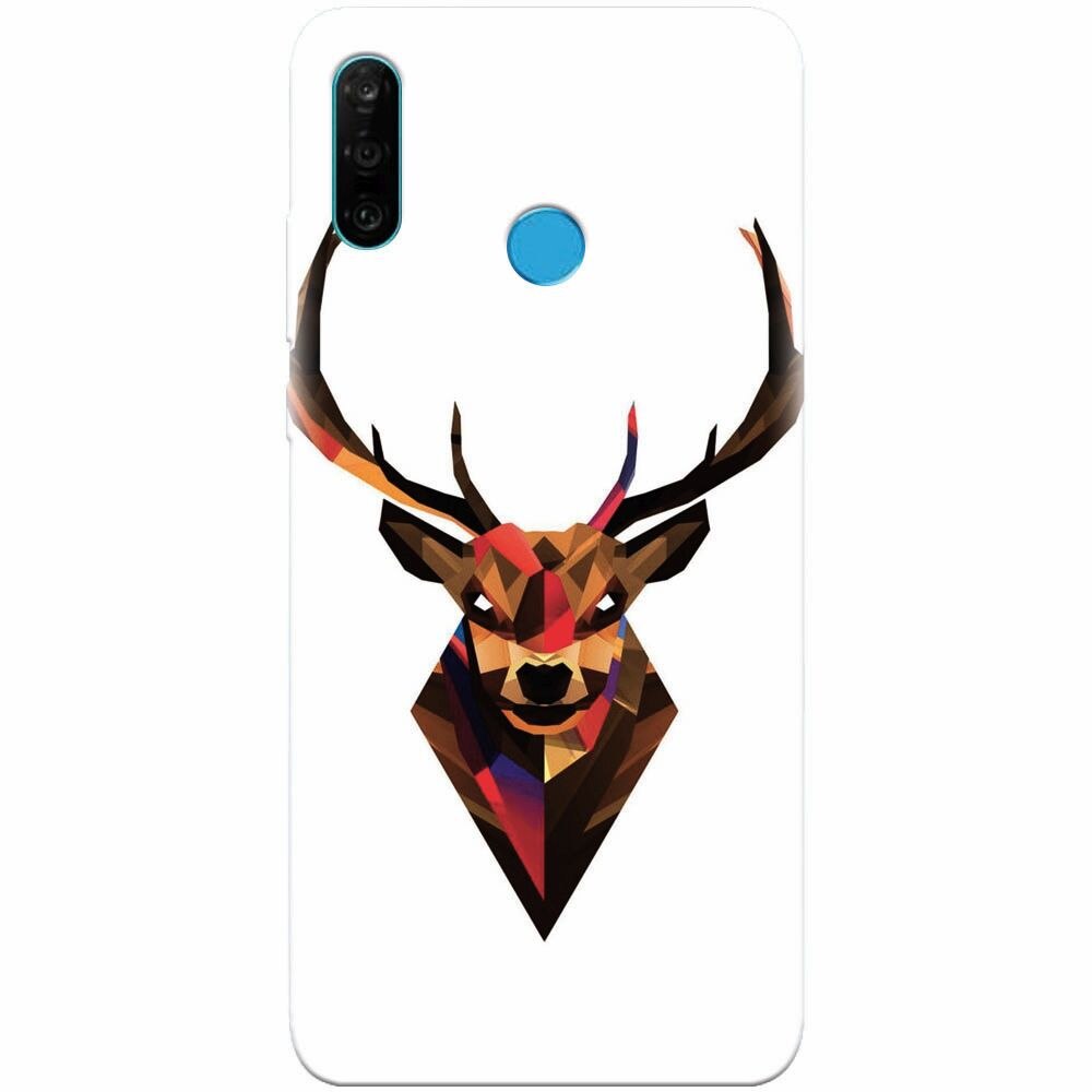 Husa silicon pentru Huawei P30 Lite, Geometric Tibetan Antelope