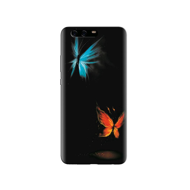 Husa Huawei P10 PLUS Lighting Butterfly With Black Backgroundes