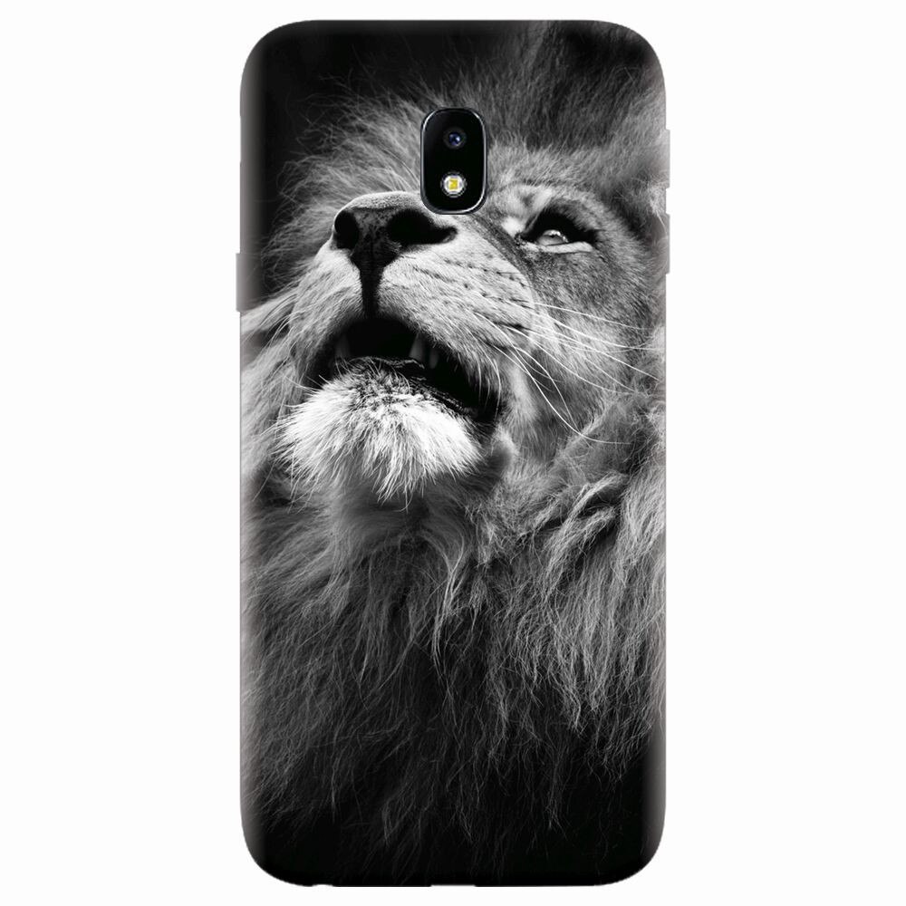 Husa silicon pentru Samsung Galaxy J7 2017, Majestic Lion Portrait