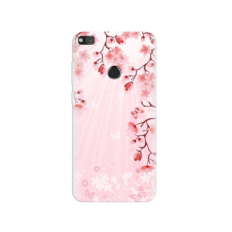 Husa Huawei P8 Lite 2017 Pink Flower Animated