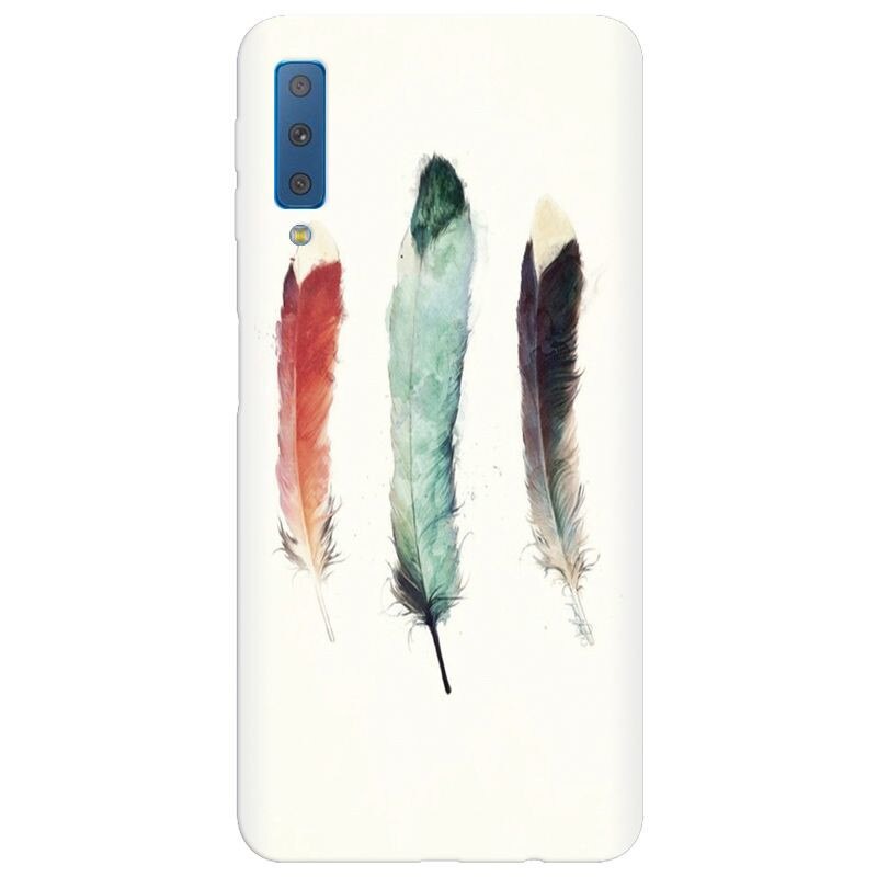 Husa silicon pentru Samsung Galaxy A7 2018, Three Feathers