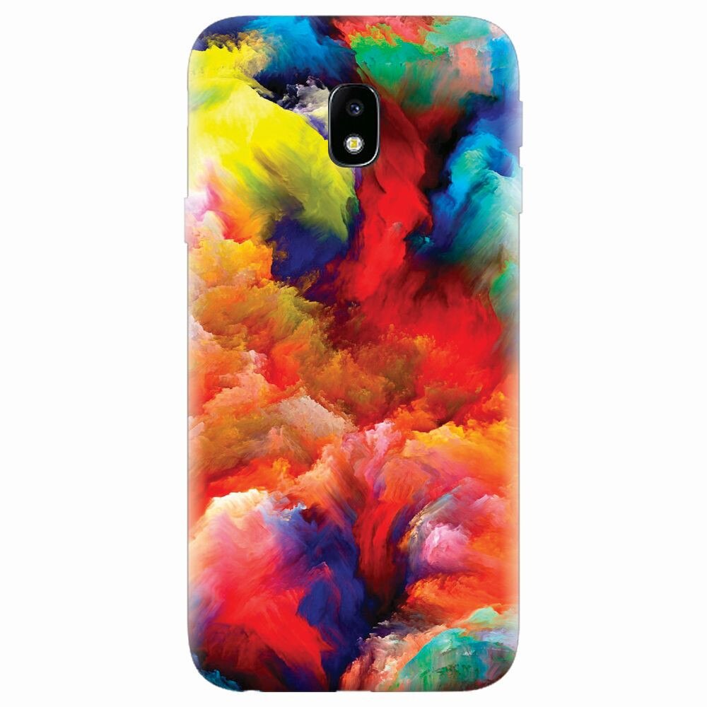 Husa silicon pentru Samsung Galaxy J7 2017, Oil Painting Colorful Strokes