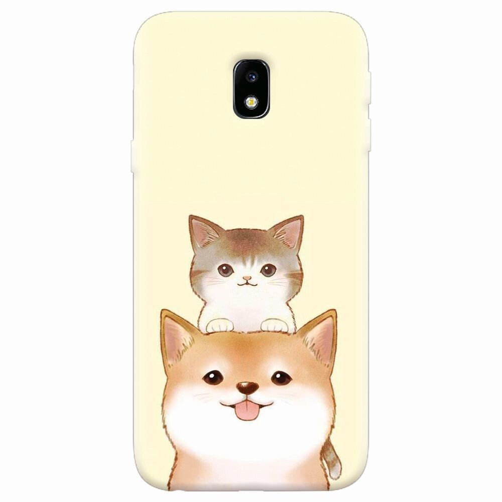 Husa silicon pentru Samsung Galaxy J7 2017, Two Cat