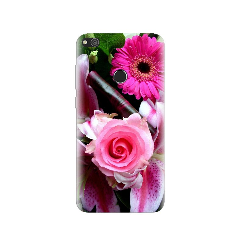 Husa Huawei P8 Lite 2017 Pink Flower 001