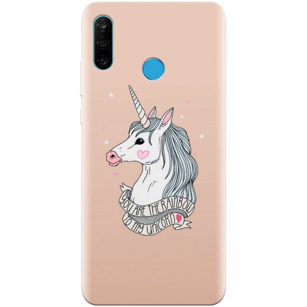 Husa silicon pentru Huawei P30 Lite, Cute Rose Gold