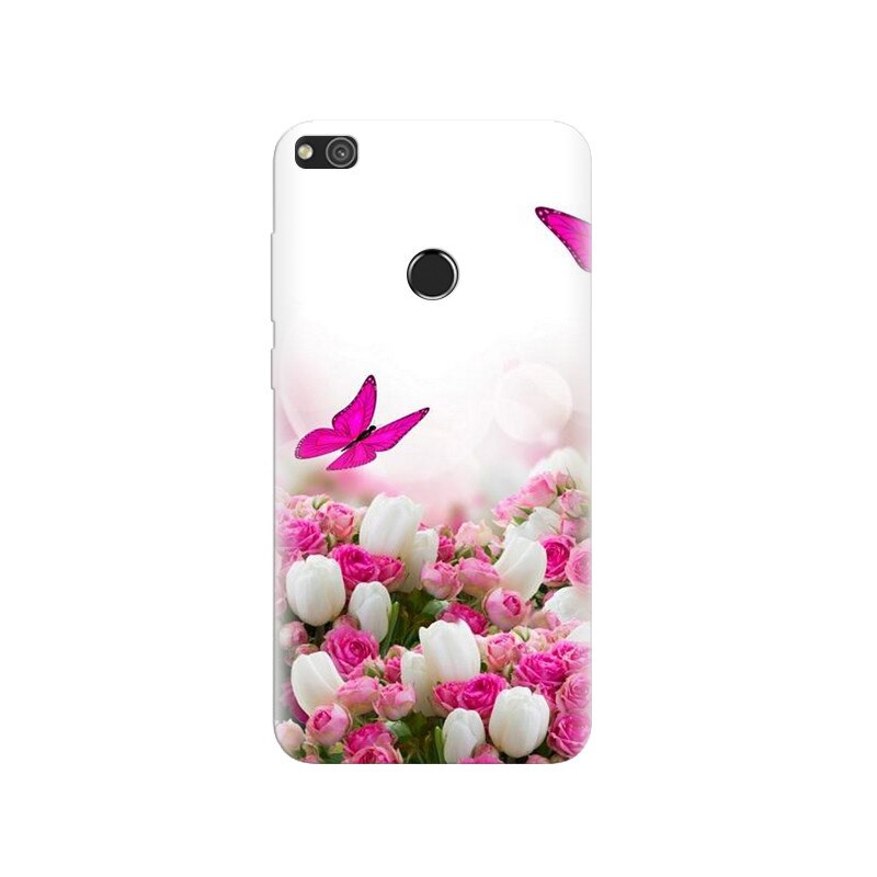 Husa Huawei P8 Lite 2017 Pink Butterfly 002