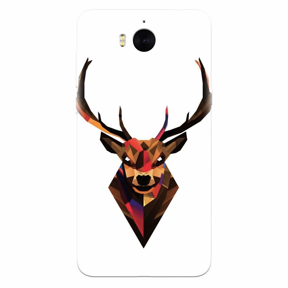 Husa silicon pentru Huawei Y6 2017, Geometric Tibetan Antelope