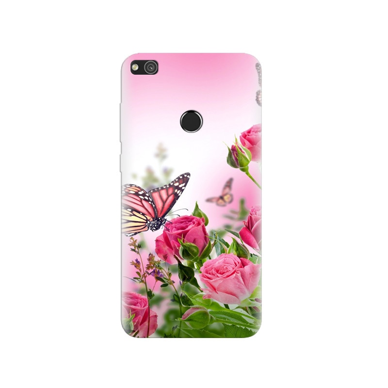 Husa Huawei P8 Lite 2017 Pink Butterfly 004