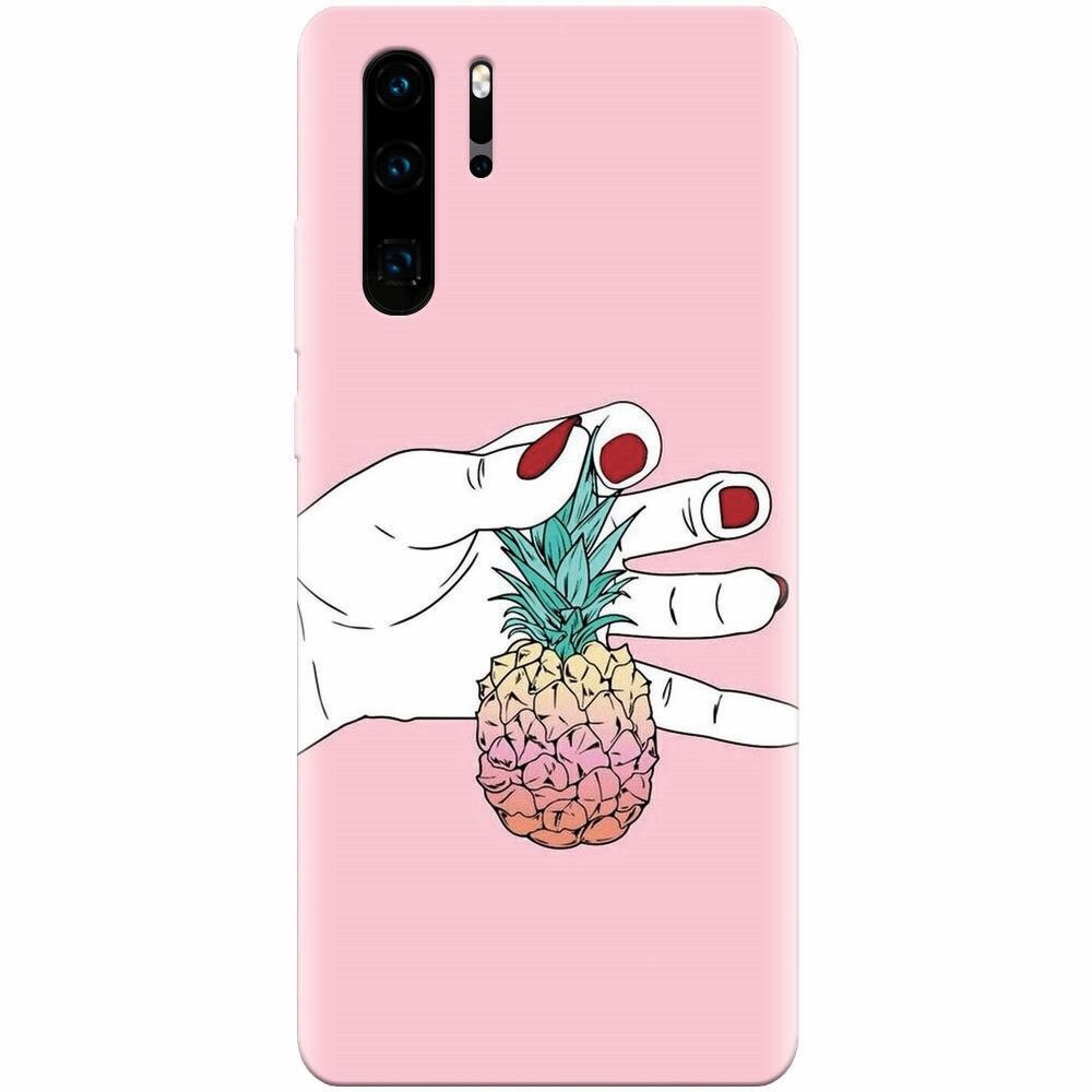 Husa silicon pentru Huawei P30 Pro, Rainbow Pinepple