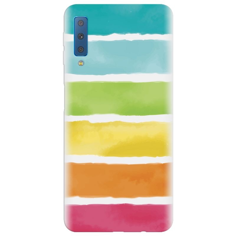 Husa silicon pentru Samsung Galaxy A7 2018, Watercolors