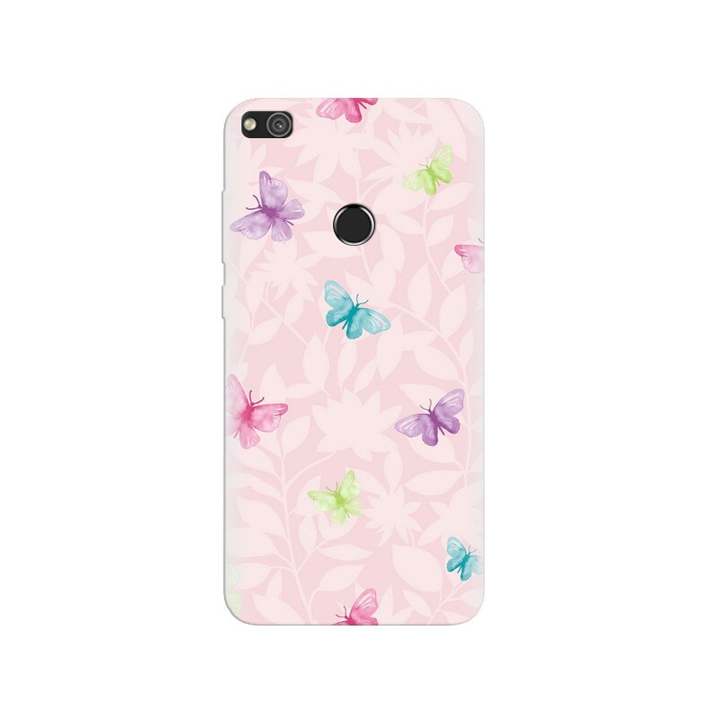 Husa Huawei P8 Lite 2017 Pink Butterfly 006
