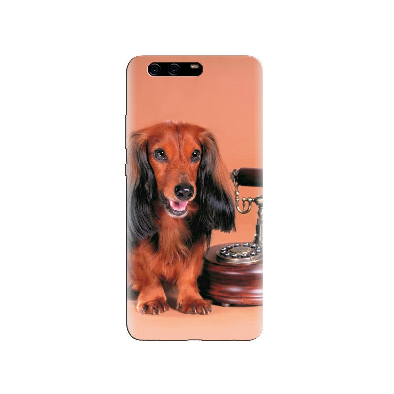 Husa Huawei P10 Dog With Phone