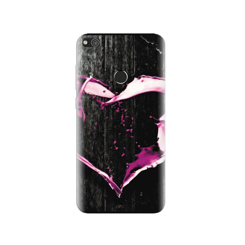 Husa Huawei P8 Lite 2017 Pink Color Love Heart Backgrounds