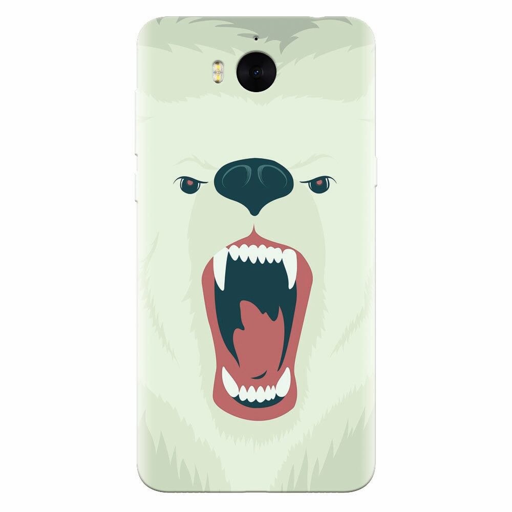 Husa silicon pentru Huawei Y6 2017, Fierce Polar Bear Winter