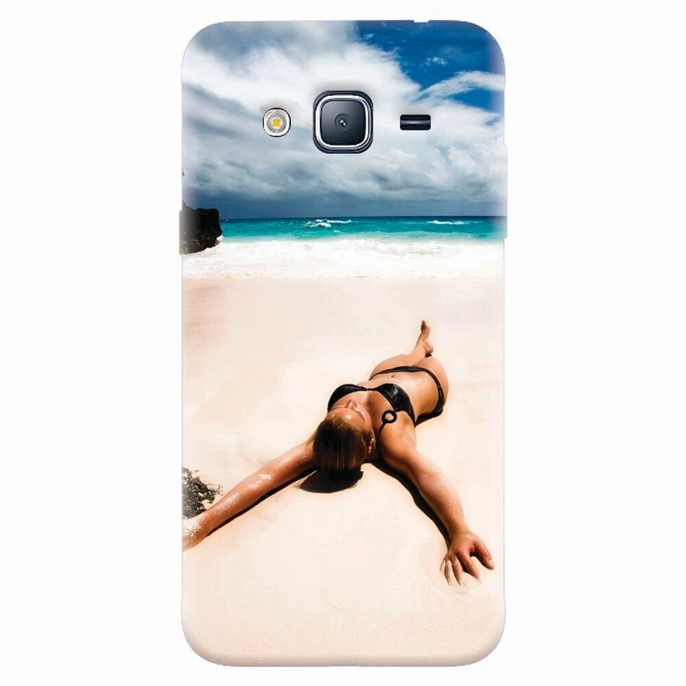 Husa silicon pentru Samsung Galaxy J7 2015, Beach Lounging