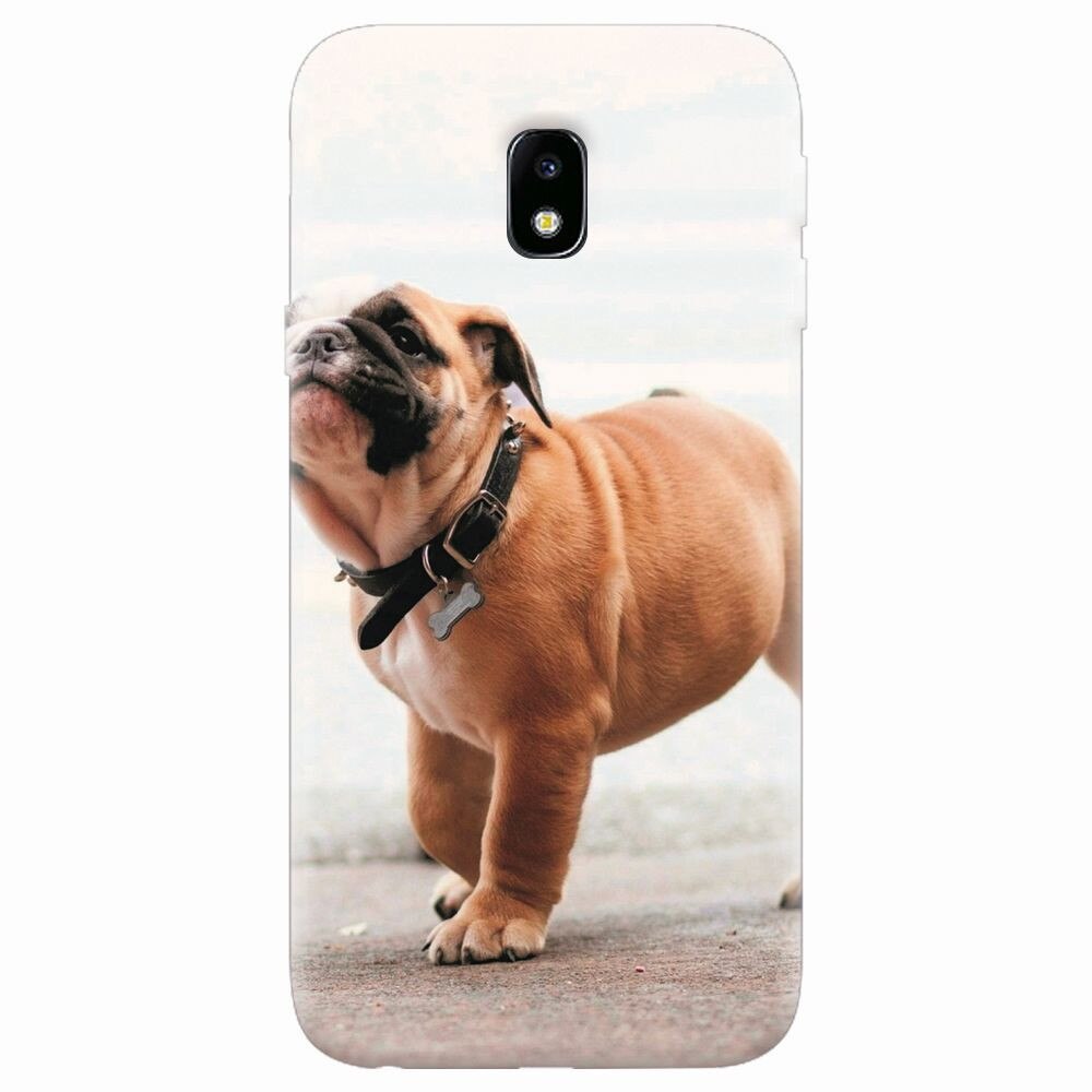 Husa silicon pentru Samsung Galaxy J7 Pro 2017, Little Dog Puppy Animal