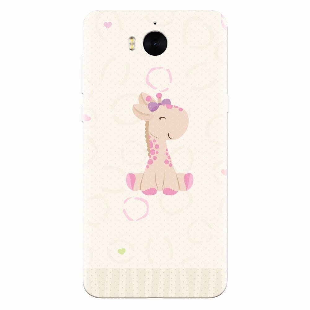 Husa silicon pentru Huawei Y6 2017, Giraffe Cute