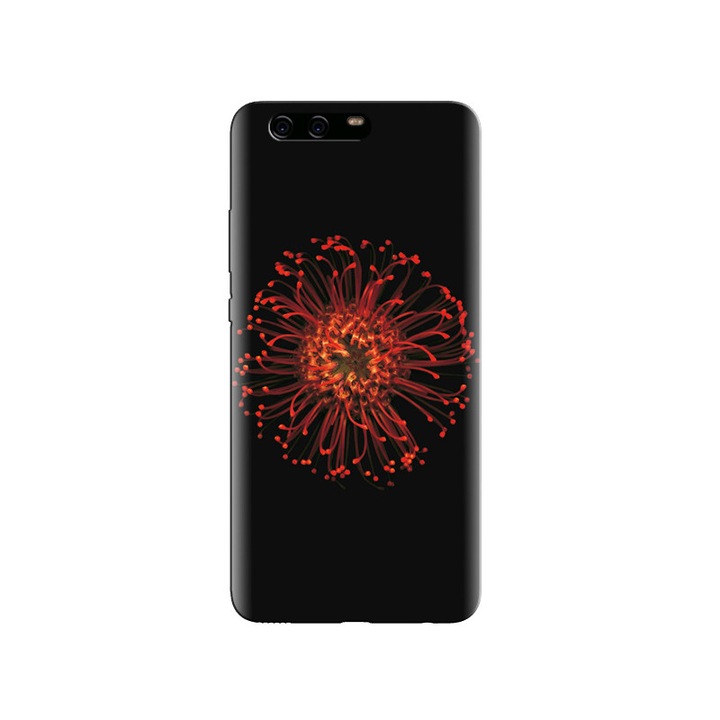 Силиконов кейс съвместим с Huawei P10 PLUS Flower With Black Background 640 X 1136s