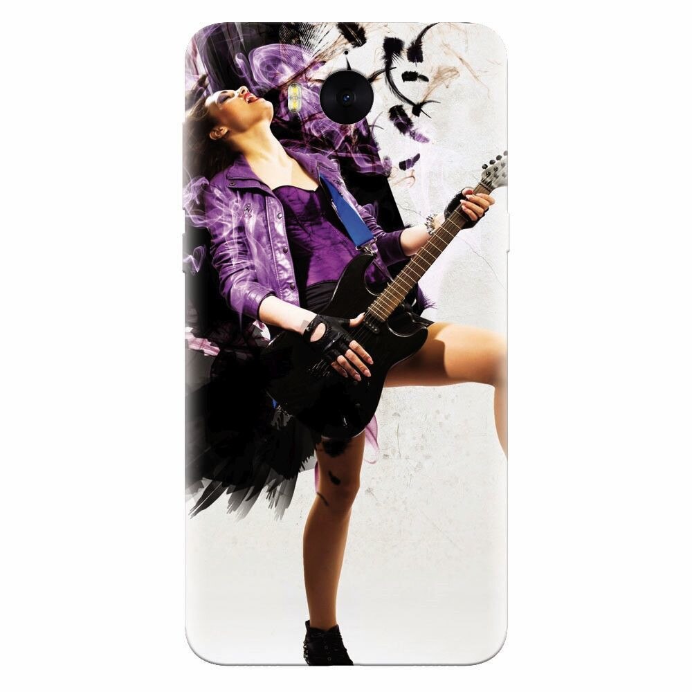 Husa silicon pentru Huawei Y6 2017, Rock Music Girl
