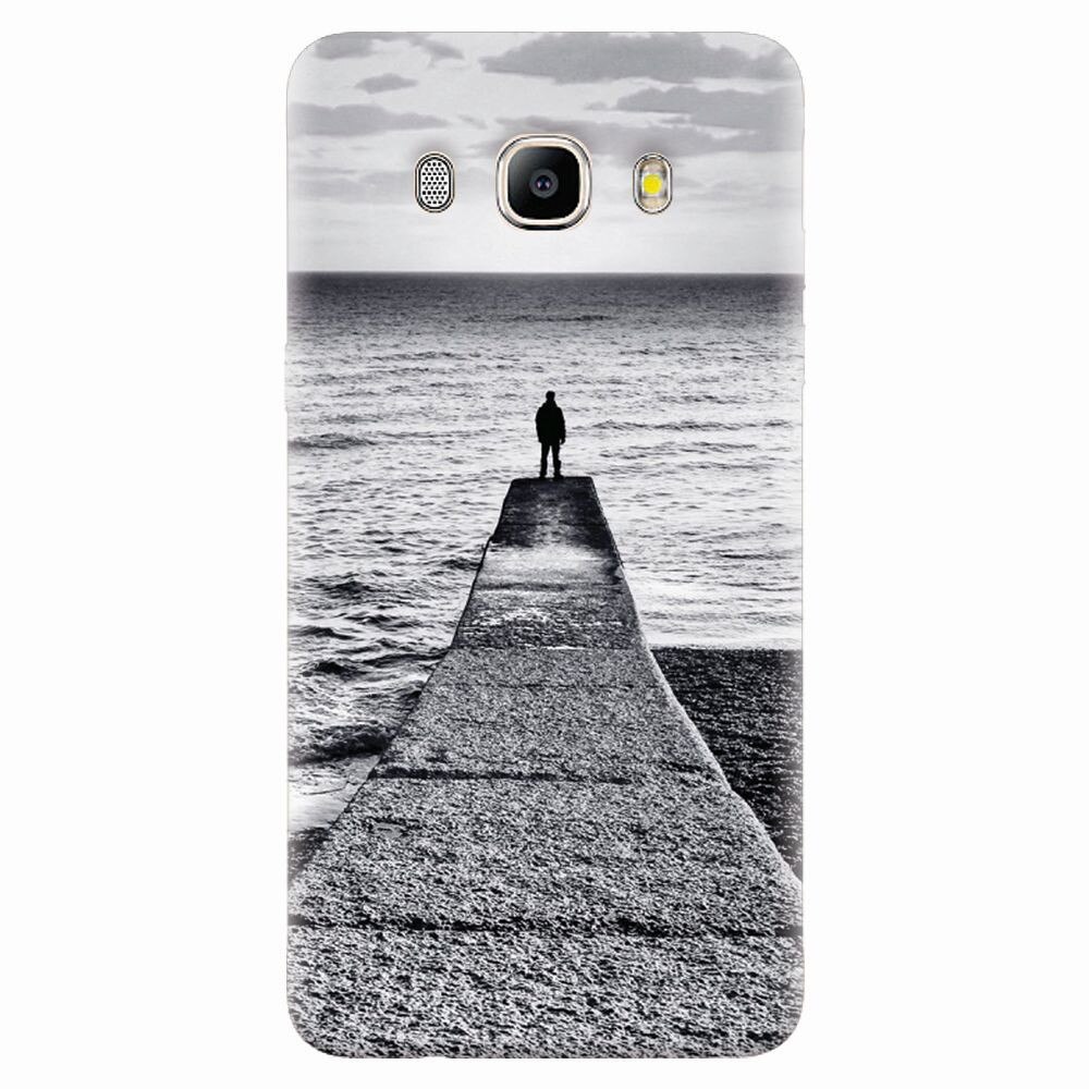 Husa silicon pentru Samsung Galaxy J7 2016, Abstract Dock Man Grey