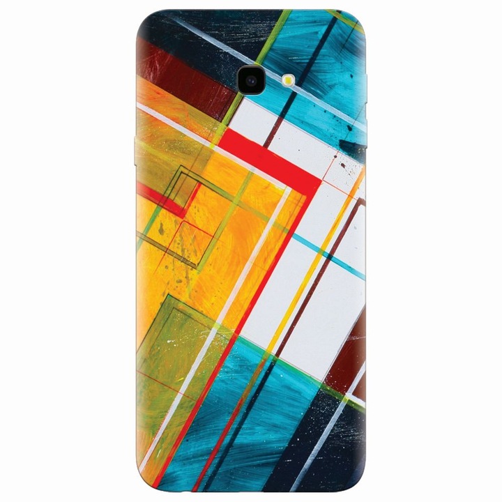 Husa silicon pentru Samsung Galaxy J4 Plus, Abstraction Color Shape