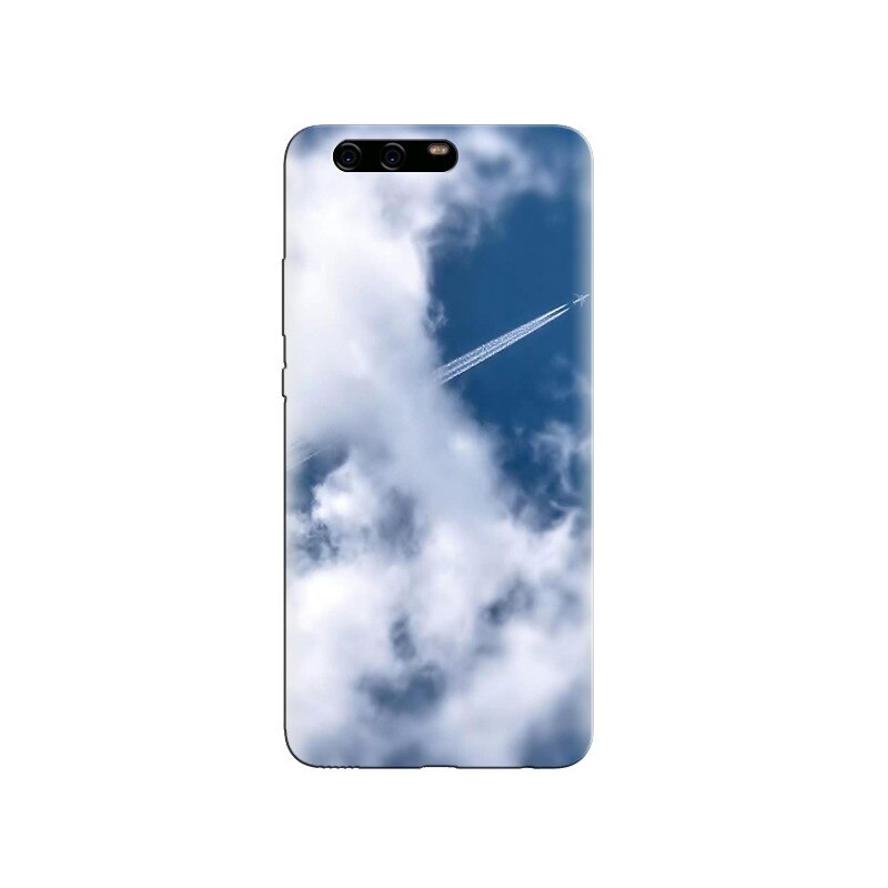 Husa Huawei P10 Flying Airplane Smoke Trail Clouds