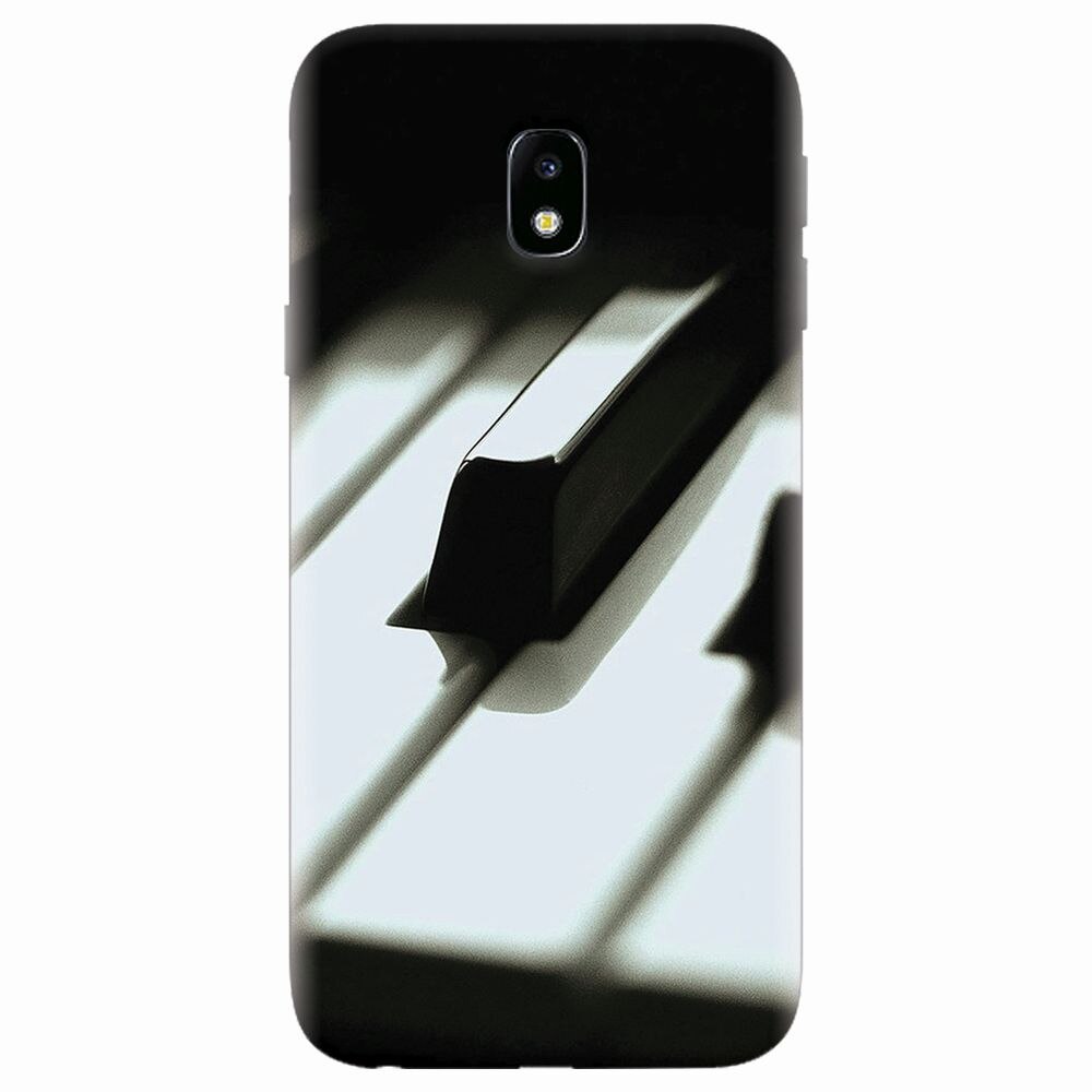 Husa silicon pentru Samsung Galaxy J7 2017, Piano Key Close Up Macro