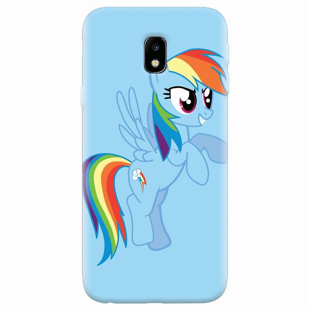 Husa silicon pentru Samsung Galaxy J7 2017, Rainbow Dash