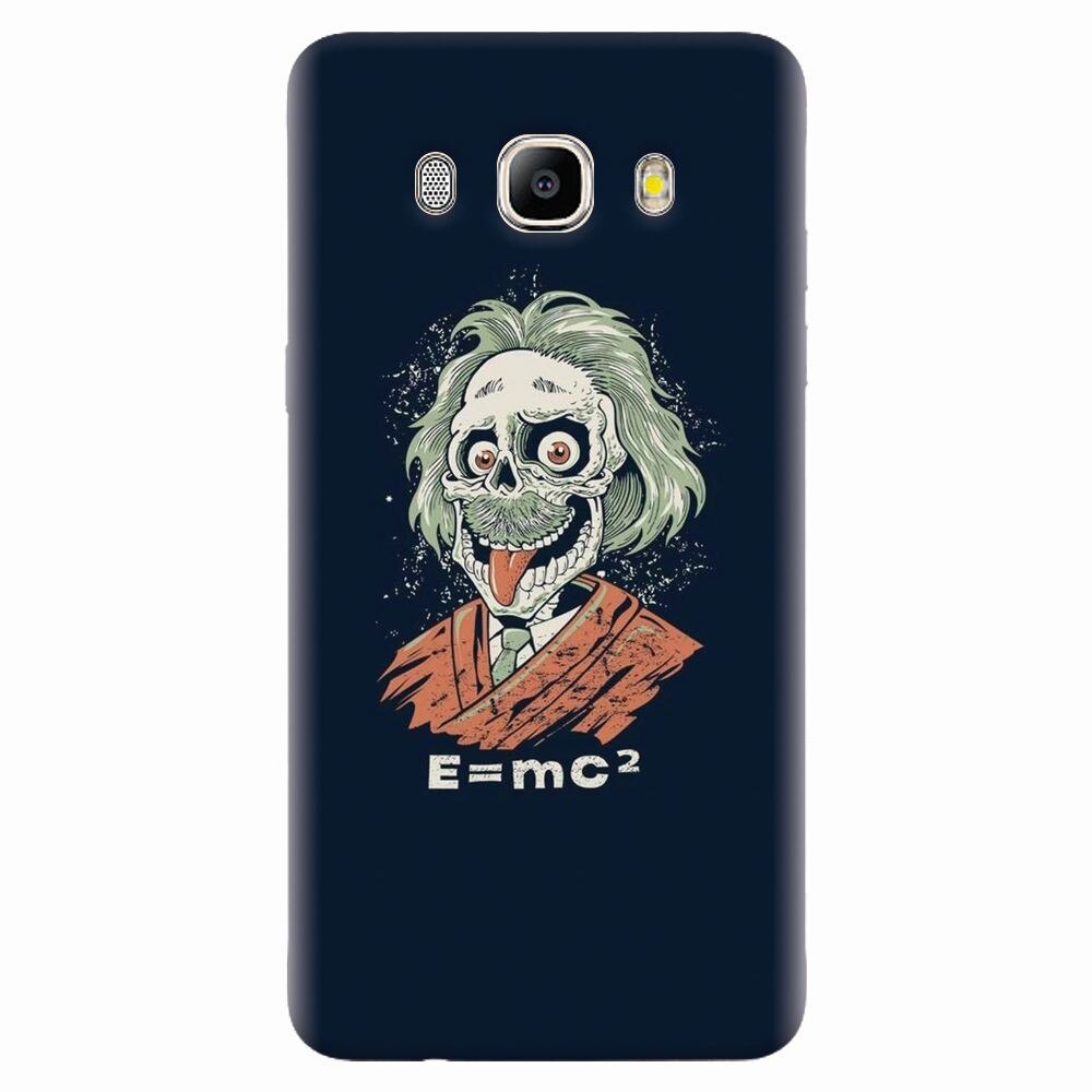 Husa silicon pentru Samsung Galaxy J7 2016, Albert Einstein Caricature