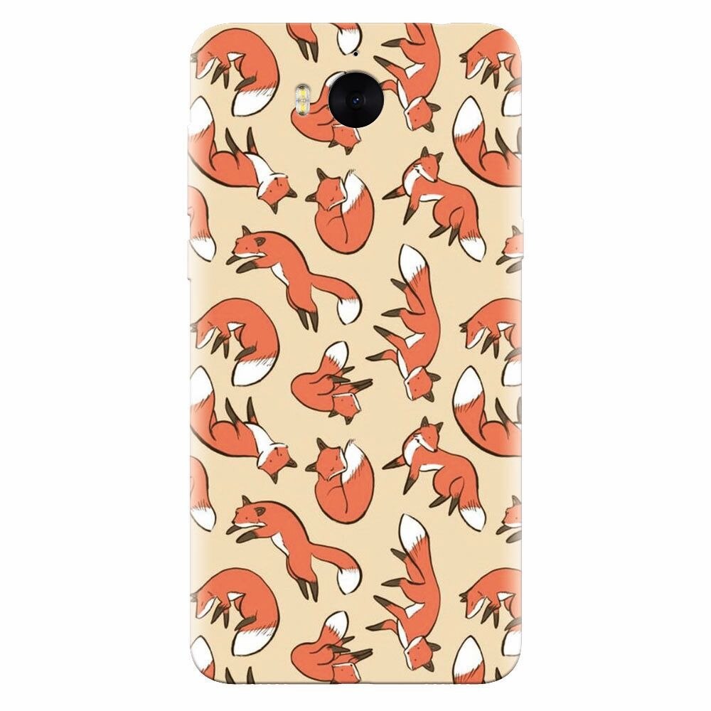 Husa silicon pentru Huawei Y6 2017, Red Foxes