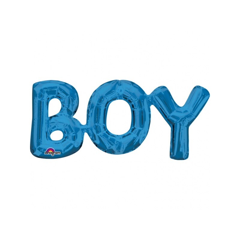 Pachet Litere ''Boy'' - Albastru, 50 X 22 CM, Amscan 33098
