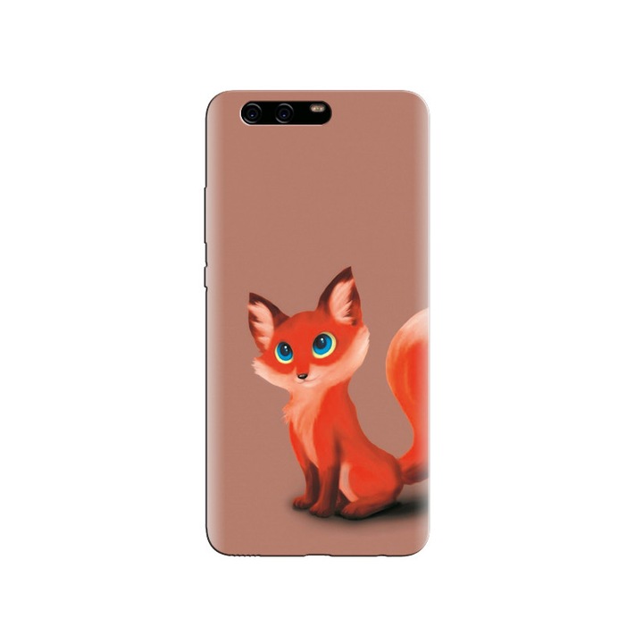 Силиконов калъф, съвместим с Huawei P10 PLUS Fox Cartoon Animal HD изображения и снимки