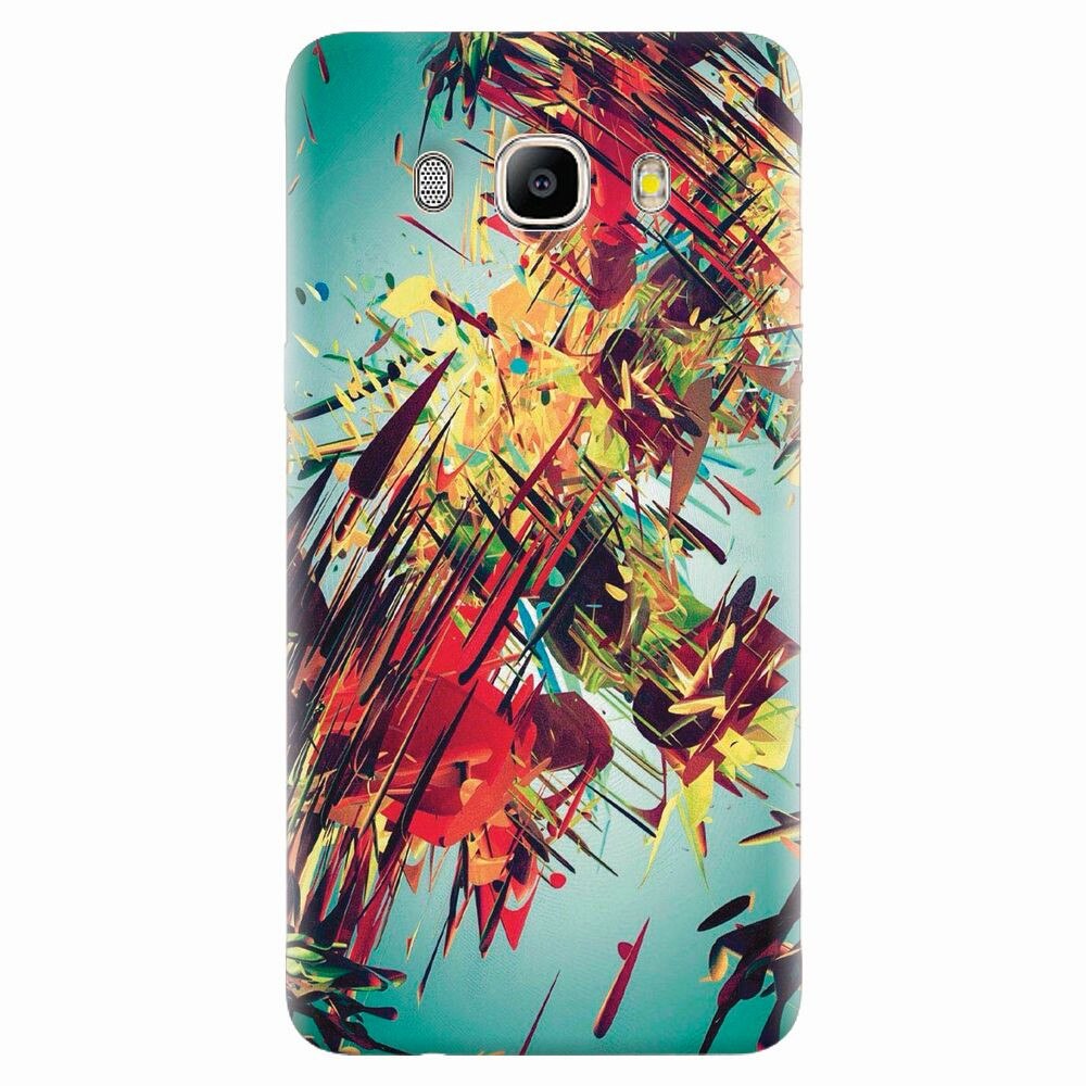 Husa silicon pentru Samsung Galaxy J7 2016, Complex Abstract Colorful 3D Drawing
