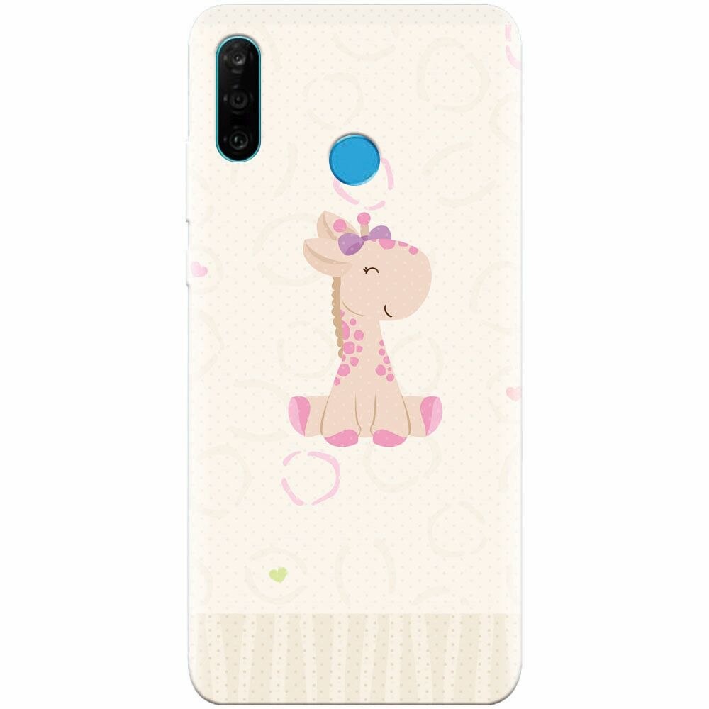 Husa silicon pentru Huawei P30 Lite, Giraffe Cute