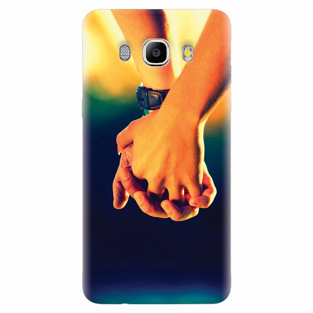 Husa silicon pentru Samsung Galaxy J7 2016, Couple Holding Hands