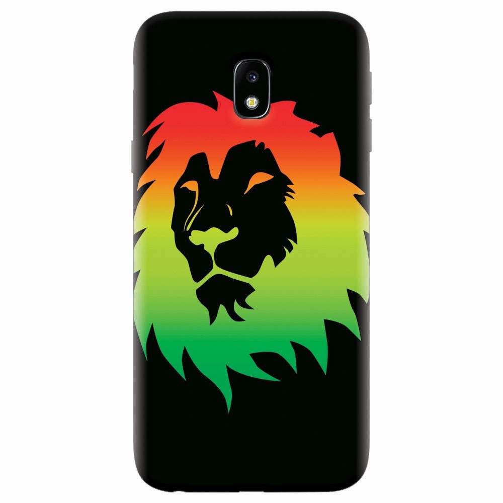 Husa silicon pentru Samsung Galaxy J7 Pro 2017, Rasta Color Lion