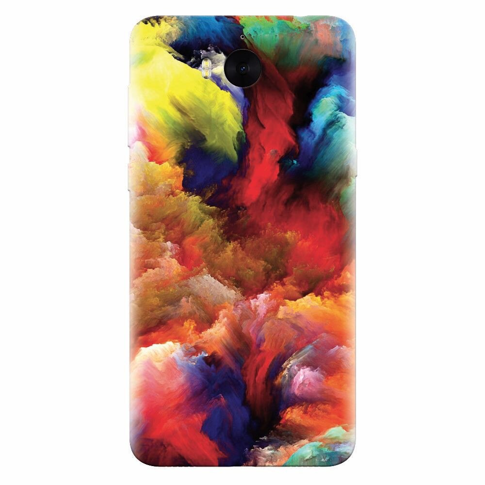 Husa silicon pentru Huawei Y6 2017, Oil Painting Colorful Strokes