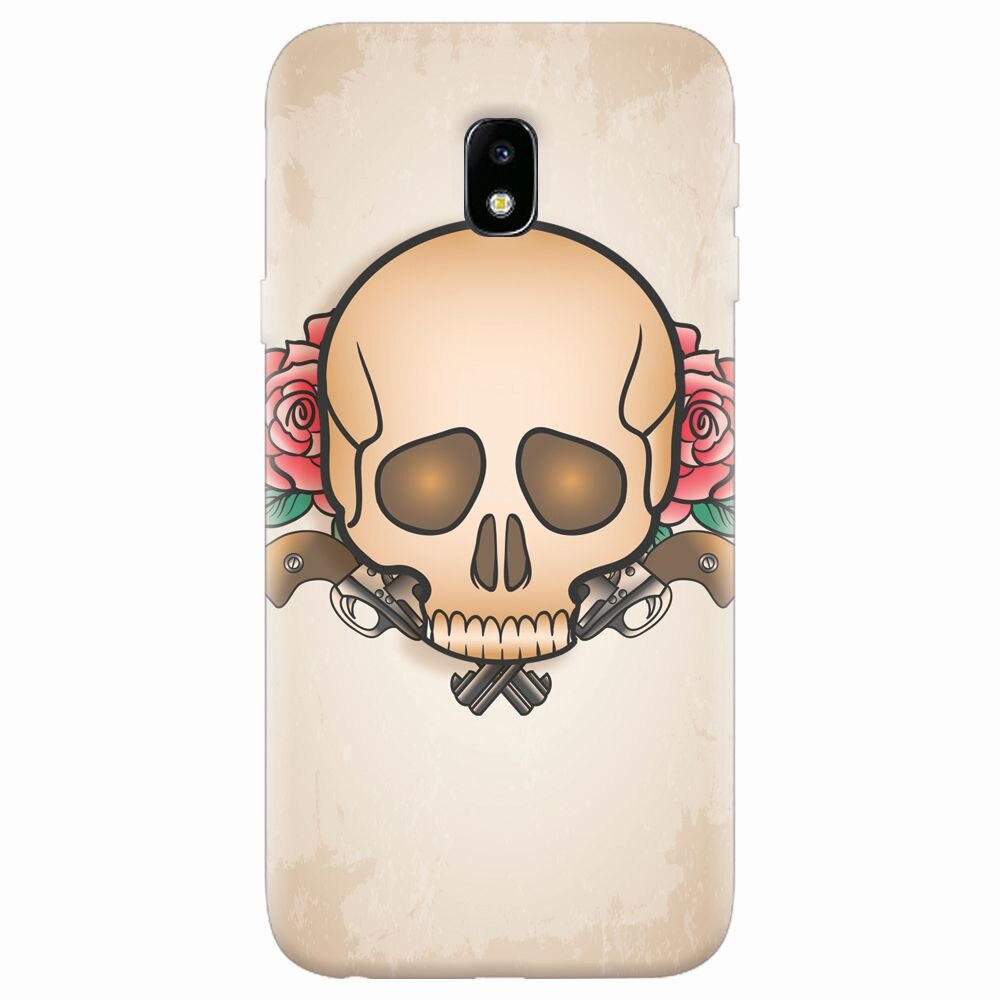 Husa silicon pentru Samsung Galaxy J7 2017, Skulls And Roses