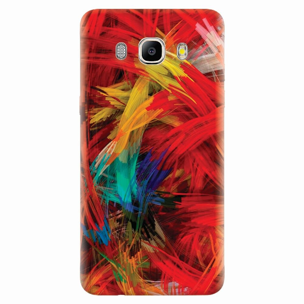 Husa silicon pentru Samsung Galaxy J7 2016, Colorful Digital Painting Strokes