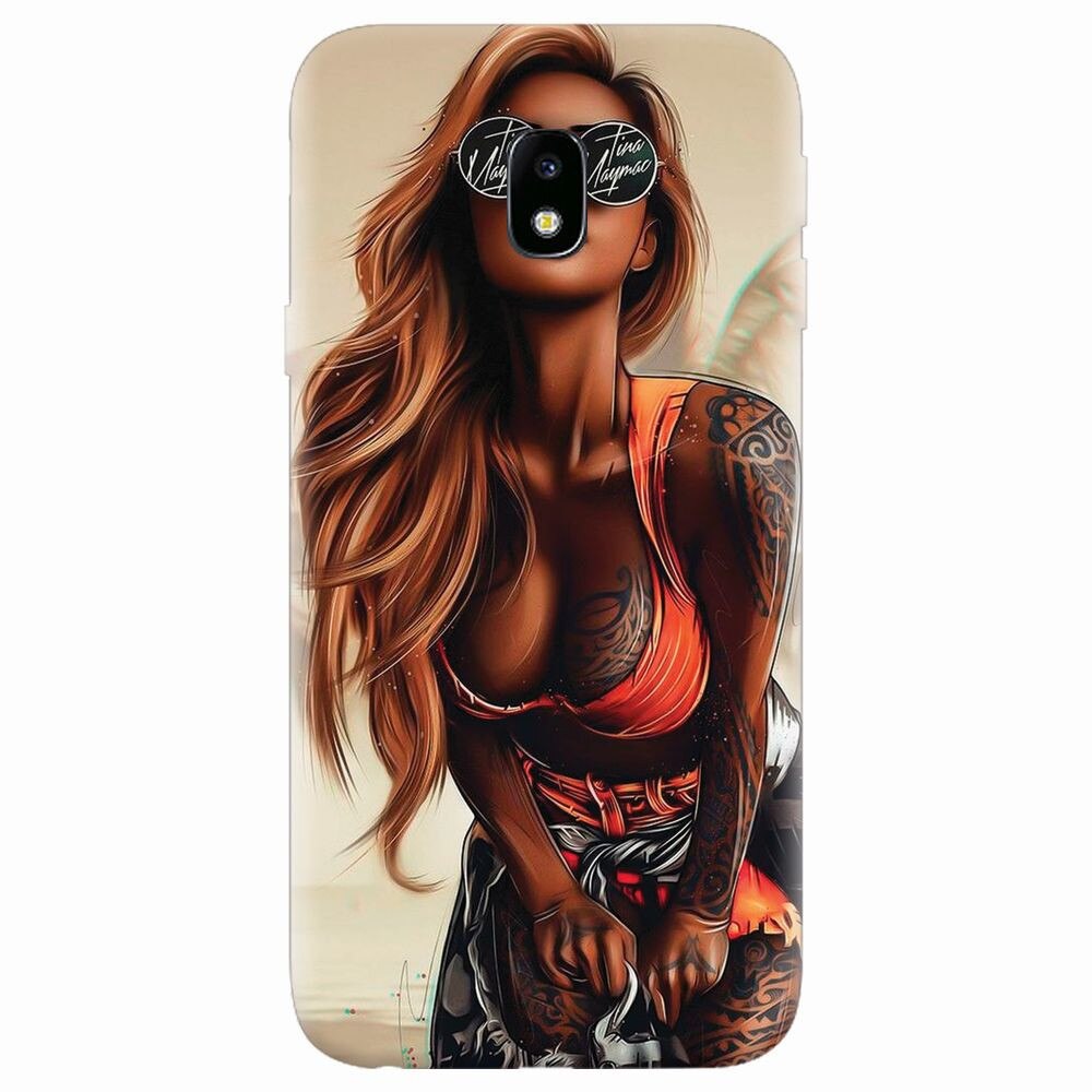 Husa silicon pentru Samsung Galaxy J7 2017, Tattoed Girl