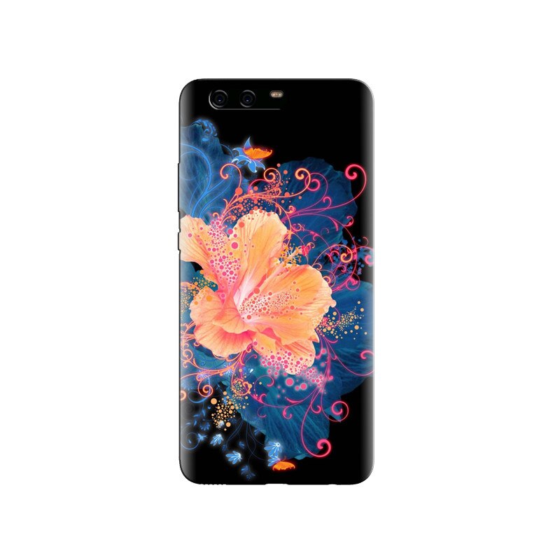 Husa Huawei P10 PLUS Hd Abstract Flower Neon Painting
