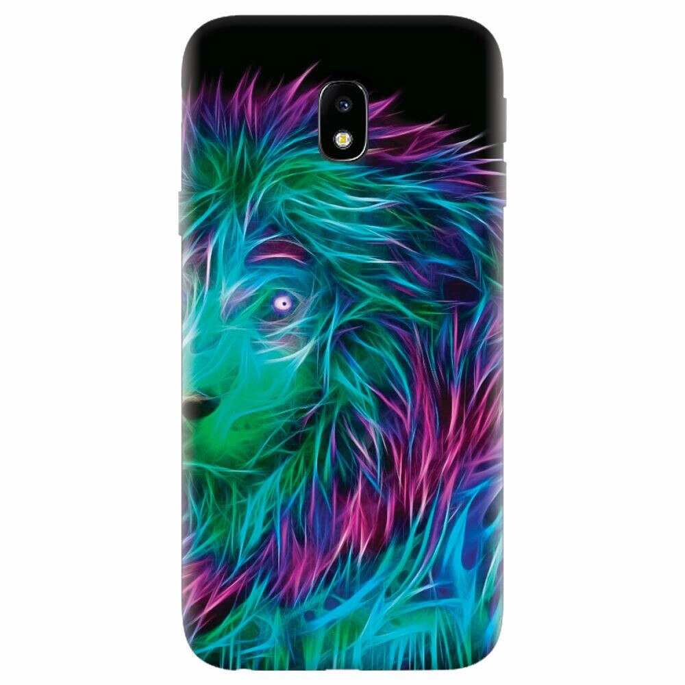 Husa silicon pentru Samsung Galaxy J7 Pro 2017, Abstract Lion 002