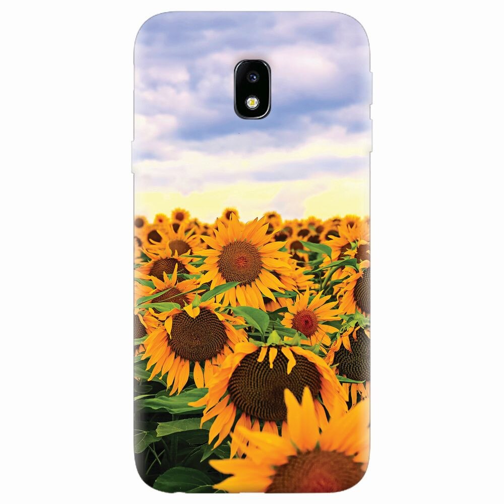 Husa silicon pentru Samsung Galaxy J7 Pro 2017, Sunflowers